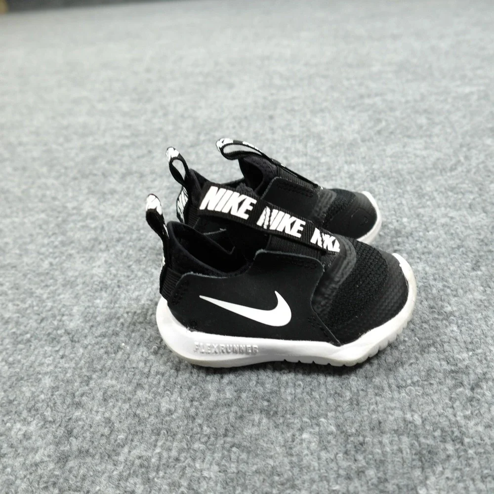 Nike Shoes Baby Size 3 Black Flex Runner AT4665-001 Slip On Athletic